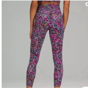 lululemon athletica Base Pace Floral Patterned Leggings with pockets size 8
